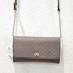 NWT a new day taupe studded crossbody purse
